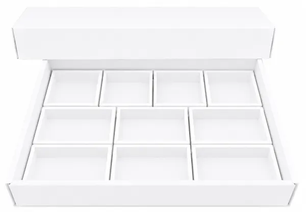 Flat box Lux s bílými krabičkami VERZE 7 BI