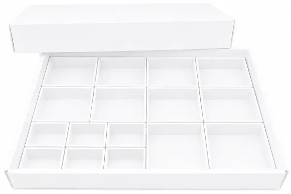 Flat box Lux s bílými krabičkami VERZE 9 BI