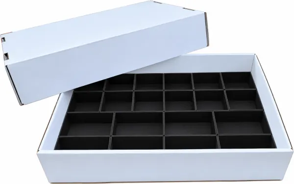 VERZE 5 Krabičky do flat boxu 12 x KK24CE (62x62x30mm) 8 x KK16CE (95x62x30mm)