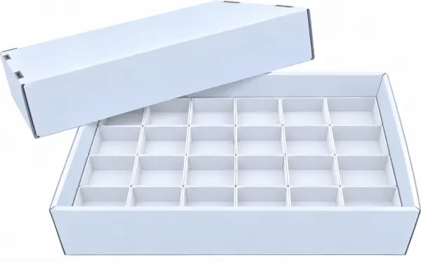 VERZE 1 Krabičky do flat boxu 24 x KK24BI (62x62x30mm)