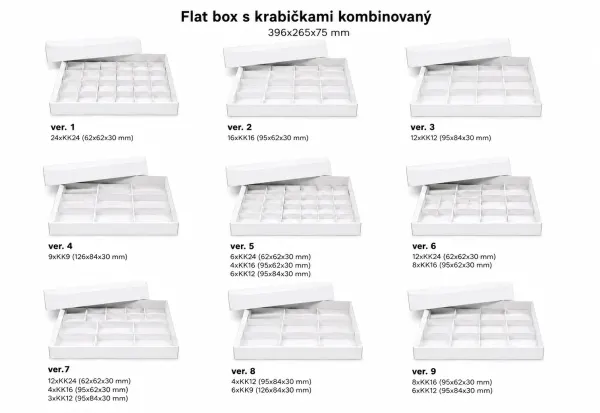 Flat box Lux s bílými krabičkami VERZE 2 BI – fotka 3